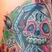 tattoo galleries/ - Color Skeleton Girl in Coffin - 62382